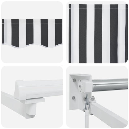 vidaXL Markise Einziehbar Anthrazit und Weiß 4,5x3 m Stoff & Aluminium