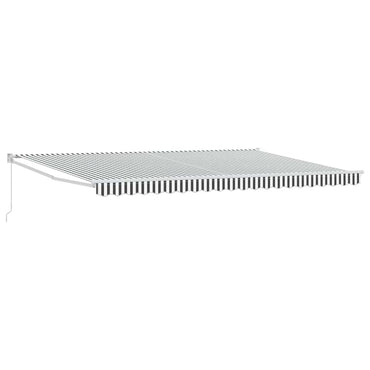 vidaXL Auvent rétractable anthracite et blanc 5x3 m Tissu et aluminium