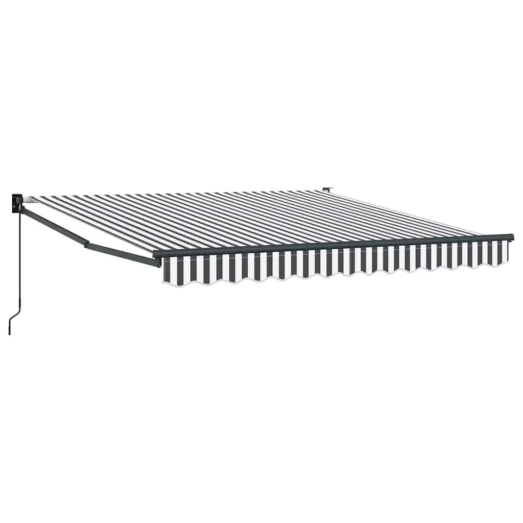 vidaXL Auvent rétractable anthracite et blanc 3x2,5 m Tissu et aluminium