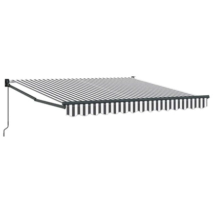 vidaXL Auvent rétractable anthracite et blanc 3x2,5 m Tissu et aluminium