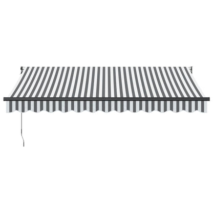 vidaXL Markise Einziehbar Anthrazit & Weiß 3,5x2,5 m Stoff & Aluminium