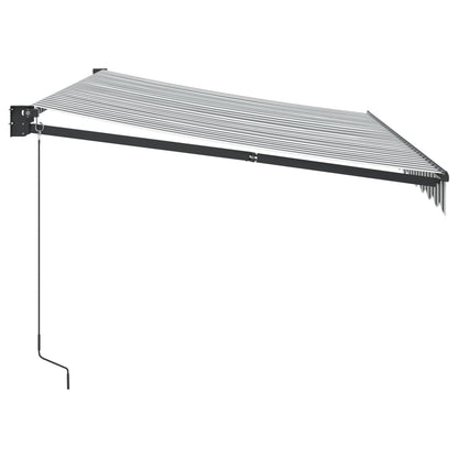vidaXL Markise Einziehbar Anthrazit & Weiß 3,5x2,5 m Stoff & Aluminium