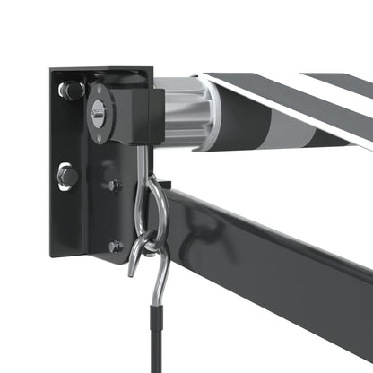 vidaXL Markise Einziehbar Anthrazit & Weiß 3,5x2,5 m Stoff & Aluminium