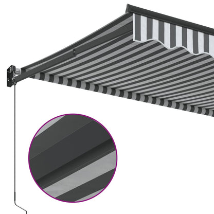 vidaXL Markise Einziehbar Anthrazit & Weiß 3,5x2,5 m Stoff & Aluminium