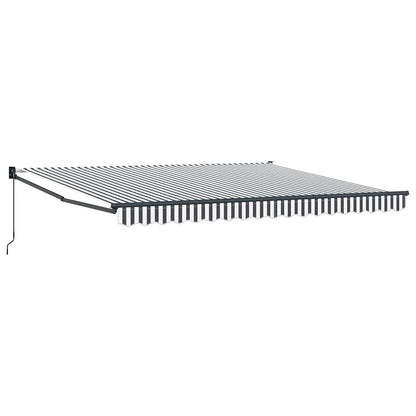 vidaXL Markise Einziehbar Anthrazit und Weiß 4x3 m Stoff und Aluminium