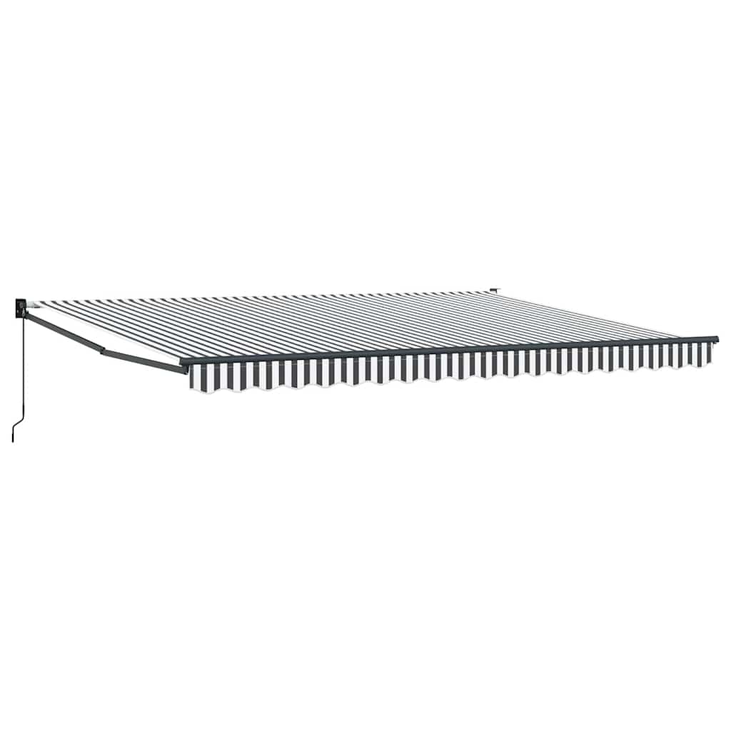 vidaXL Markise Einziehbar Anthrazit und Weiß 4,5x3 m Stoff & Aluminium