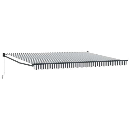 vidaXL Markise Einziehbar Anthrazit und Weiß 4,5x3 m Stoff & Aluminium