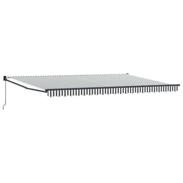 vidaXL Markise Einziehbar Anthrazit und Weiß 5x3 m Stoff und Aluminium