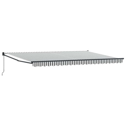 vidaXL Markise Einziehbar Anthrazit und Weiß 5x3 m Stoff und Aluminium