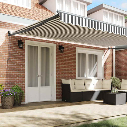 vidaXL Markise Einziehbar Anthrazit und Weiß 5x3 m Stoff und Aluminium
