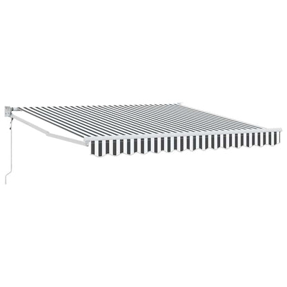 vidaXL Markise Einziehbar Anthrazit und Weiß 3x2,5 m Stoff & Aluminium