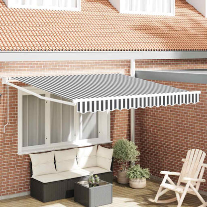 vidaXL Markise Einziehbar Anthrazit und Weiß 3x2,5 m Stoff & Aluminium