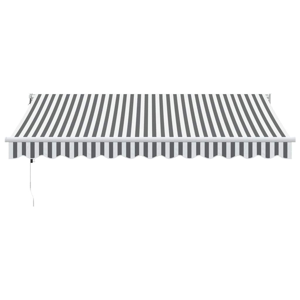 vidaXL Markise Einziehbar Anthrazit & Weiß 3,5x2,5 m Stoff & Aluminium
