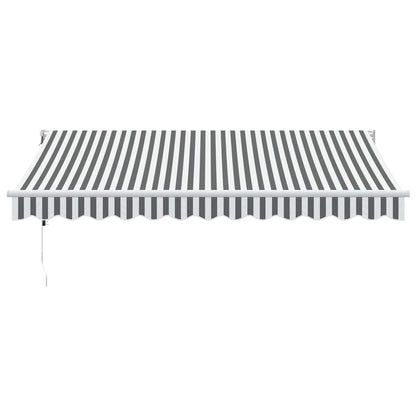 vidaXL Markise Einziehbar Anthrazit & Weiß 3,5x2,5 m Stoff & Aluminium