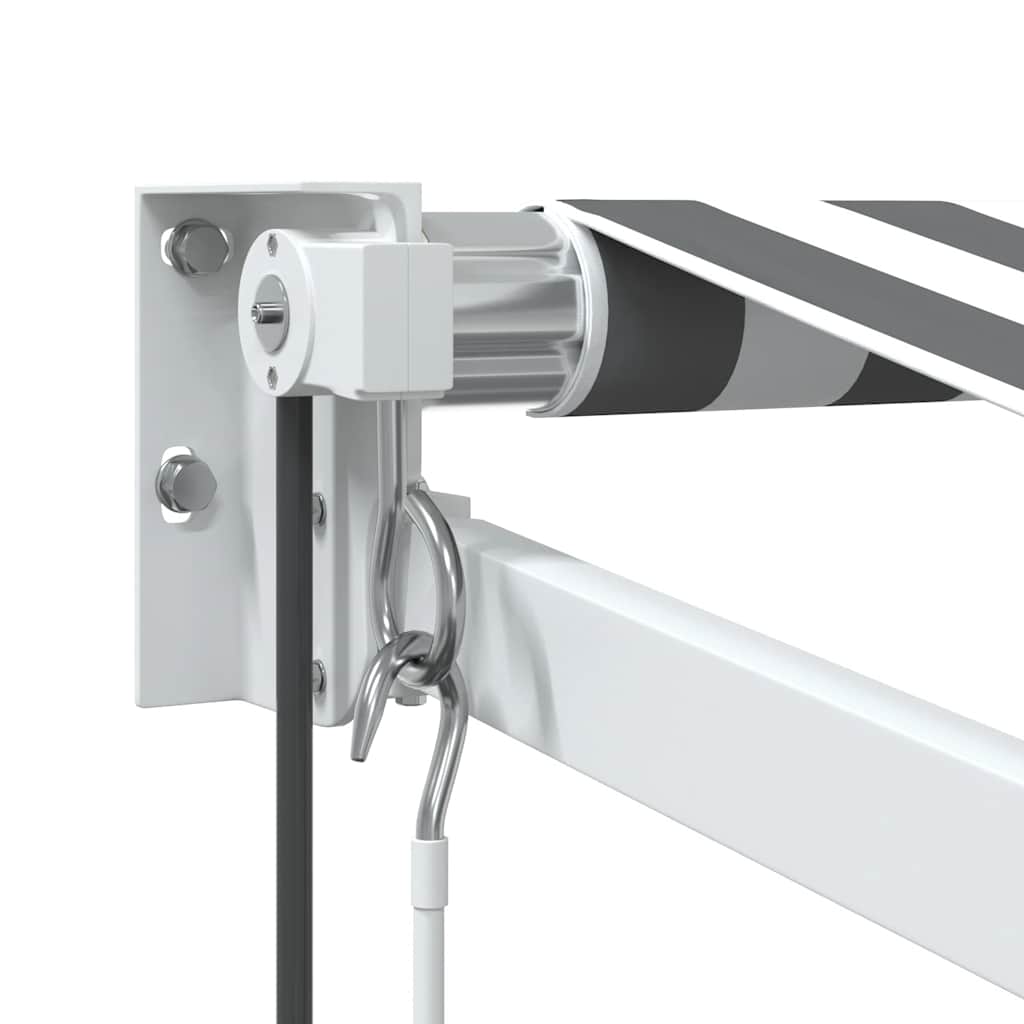 vidaXL Markise Einziehbar Anthrazit & Weiß 3,5x2,5 m Stoff & Aluminium