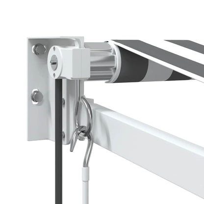 vidaXL Markise Einziehbar Anthrazit & Weiß 3,5x2,5 m Stoff & Aluminium