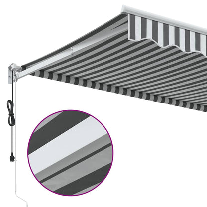 vidaXL Markise Einziehbar Anthrazit & Weiß 3,5x2,5 m Stoff & Aluminium