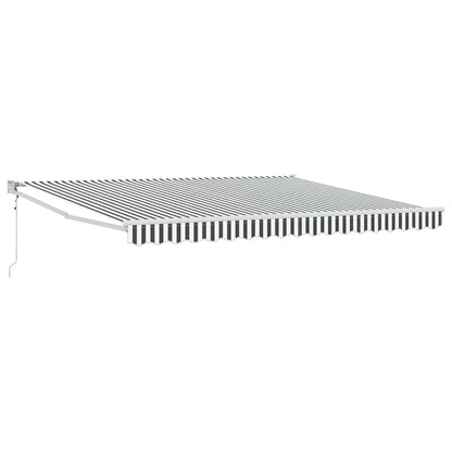 vidaXL Markise Einziehbar Anthrazit und Weiß 4x3 m Stoff und Aluminium