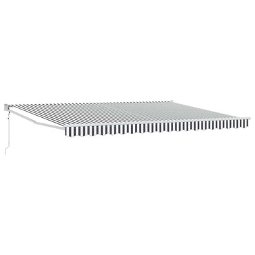 vidaXL Markise Einziehbar Anthrazit und Weiß 4,5x3 m Stoff & Aluminium