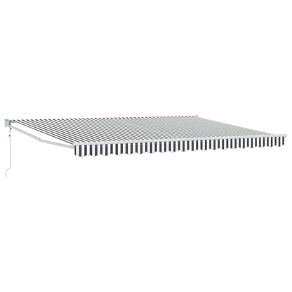 vidaXL Markise Einziehbar Anthrazit und Weiß 4,5x3 m Stoff & Aluminium