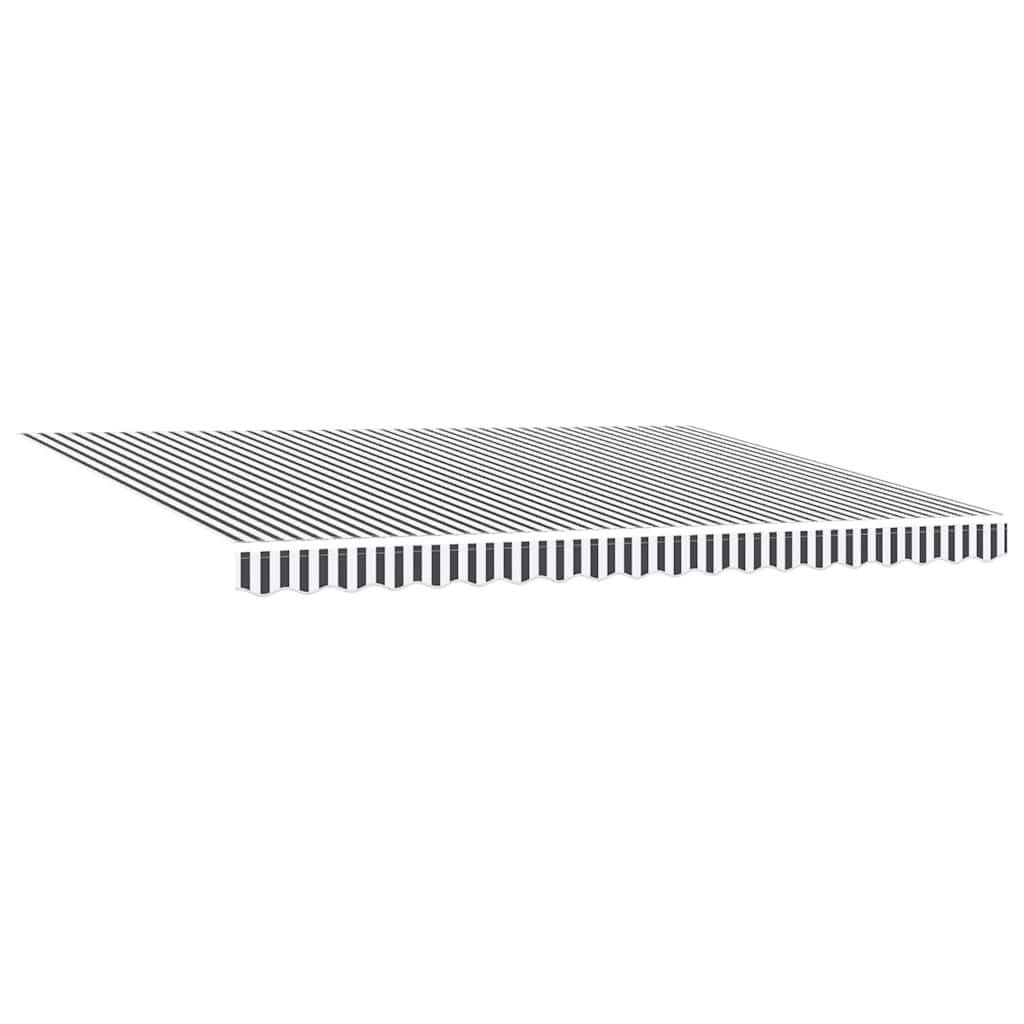 vidaXL Markise Einziehbar Anthrazit und Weiß 4,5x3 m Stoff & Aluminium
