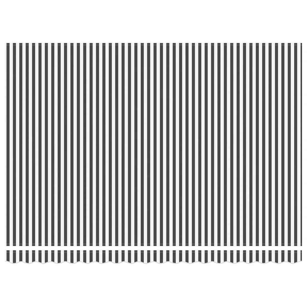 vidaXL Markise Einziehbar Anthrazit und Weiß 4,5x3 m Stoff & Aluminium