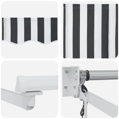 vidaXL Markise Einziehbar Anthrazit und Weiß 4,5x3 m Stoff & Aluminium