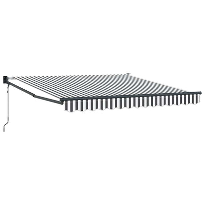 vidaXL Markise Einziehbar Anthrazit und Weiß 3x2,5 m Stoff & Aluminium
