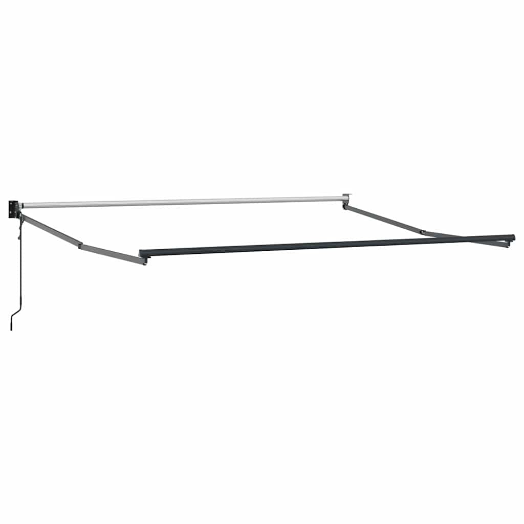 vidaXL Markise Einziehbar Anthrazit und Weiß 3x2,5 m Stoff & Aluminium