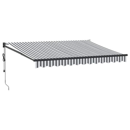 vidaXL Markise Einziehbar Anthrazit & Weiß 3,5x2,5 m Stoff & Aluminium