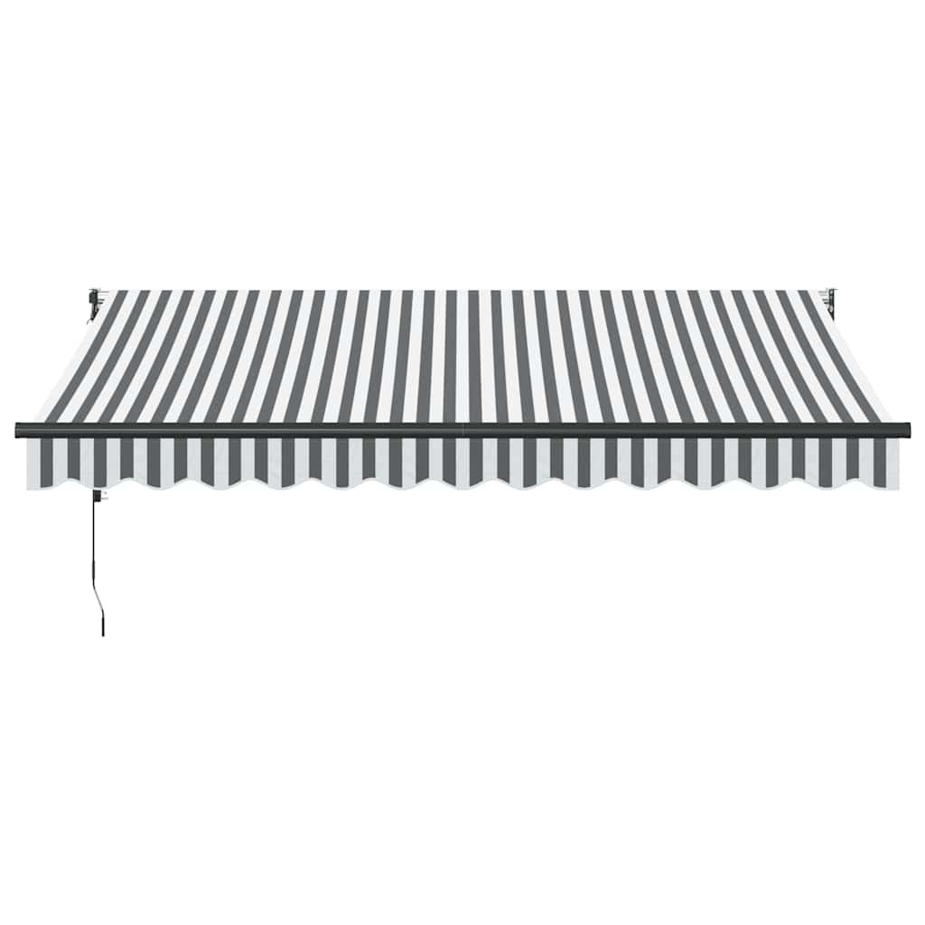vidaXL Markise Einziehbar Anthrazit & Weiß 3,5x2,5 m Stoff & Aluminium