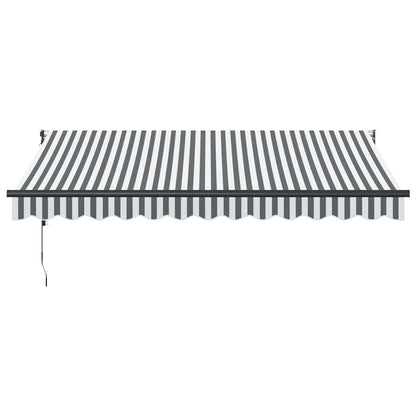 vidaXL Markise Einziehbar Anthrazit & Weiß 3,5x2,5 m Stoff & Aluminium