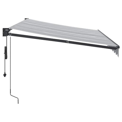 vidaXL Markise Einziehbar Anthrazit & Weiß 3,5x2,5 m Stoff & Aluminium
