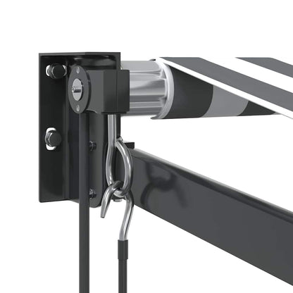 vidaXL Markise Einziehbar Anthrazit & Weiß 3,5x2,5 m Stoff & Aluminium
