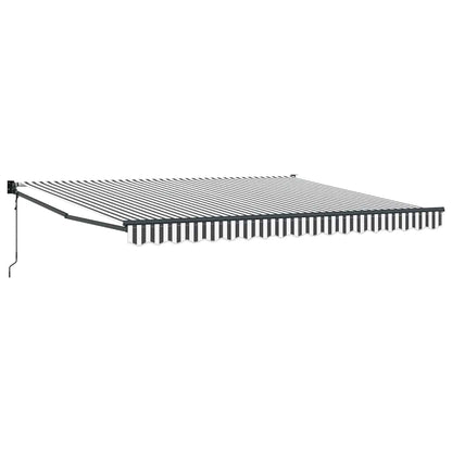 vidaXL Markise Einziehbar Anthrazit und Weiß 4x3 m Stoff und Aluminium