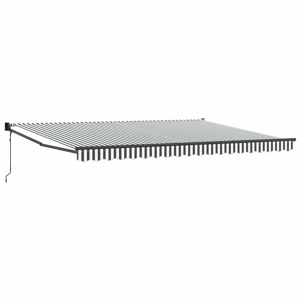 vidaXL Markise Einziehbar Anthrazit und Weiß 4,5x3 m Stoff & Aluminium