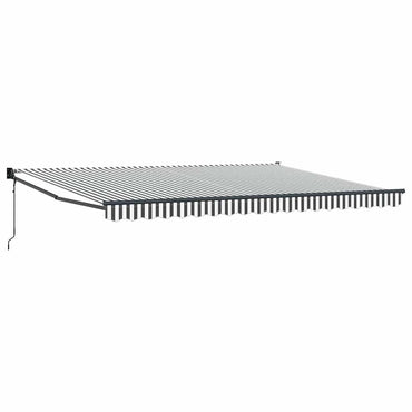 vidaXL Markise Einziehbar Anthrazit und Weiß 4,5x3 m Stoff & Aluminium