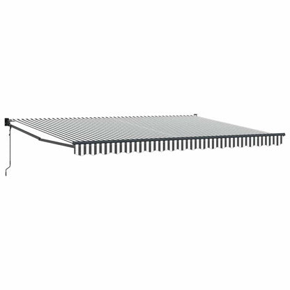 vidaXL Markise Einziehbar Anthrazit und Weiß 4,5x3 m Stoff & Aluminium