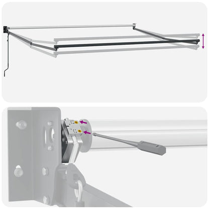 vidaXL Markise Einziehbar Anthrazit und Weiß 4,5x3 m Stoff & Aluminium