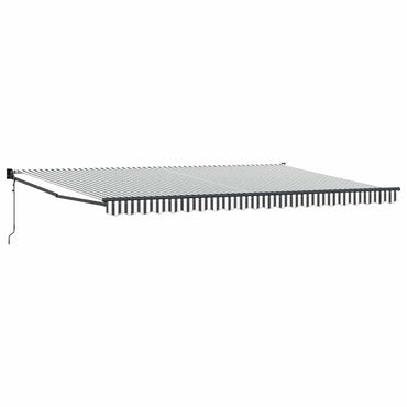 vidaXL Markise Einziehbar Anthrazit und Weiß 5x3 m Stoff und Aluminium