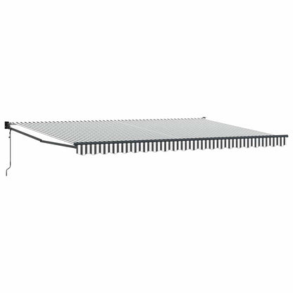 vidaXL Markise Einziehbar Anthrazit und Weiß 5x3 m Stoff und Aluminium