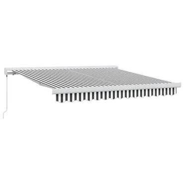 vidaXL Markise Einziehbar Anthrazit und Weiß 3x2,5 m Stoff & Aluminium
