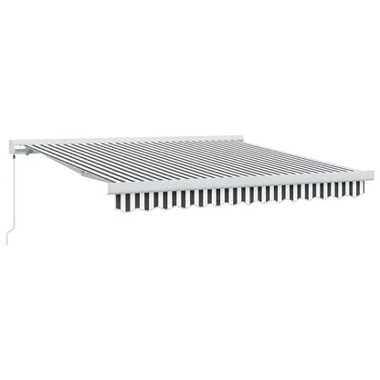 vidaXL Markise Einziehbar Anthrazit und Weiß 3x2,5 m Stoff & Aluminium