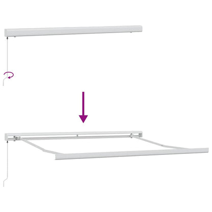 vidaXL Markise Einziehbar Anthrazit und Weiß 3x2,5 m Stoff & Aluminium