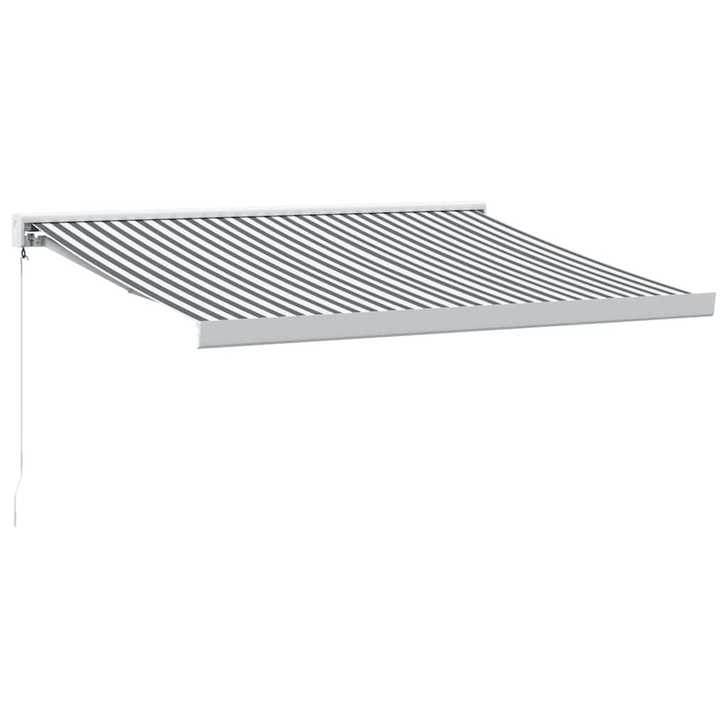 vidaXL Auvent rétractable Anthracite et blanc 3,5x2,5 m Tissu et aluminium