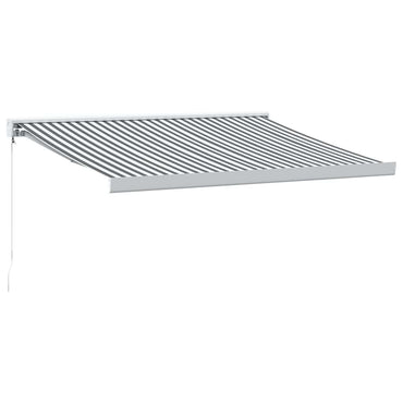 vidaXL Auvent rétractable Anthracite et blanc 3,5x2,5 m Tissu et aluminium