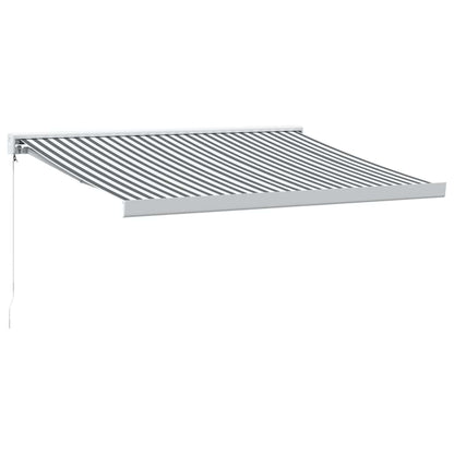 vidaXL Auvent rétractable Anthracite et blanc 3,5x2,5 m Tissu et aluminium