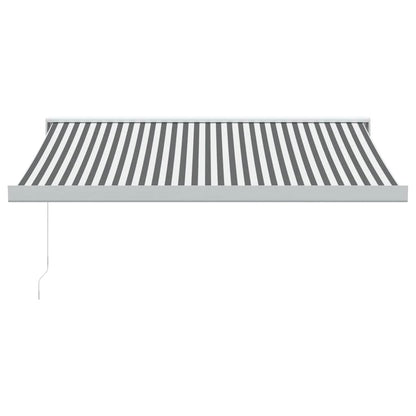 vidaXL Auvent rétractable Anthracite et blanc 3,5x2,5 m Tissu et aluminium