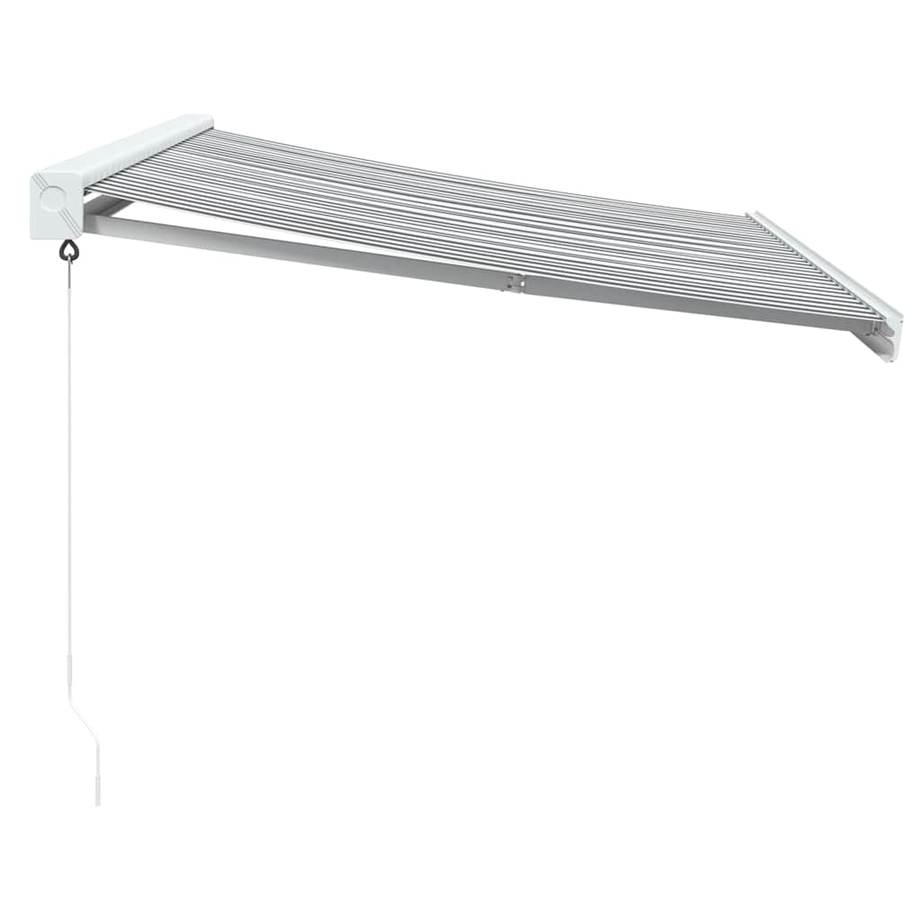 vidaXL Auvent rétractable Anthracite et blanc 3,5x2,5 m Tissu et aluminium