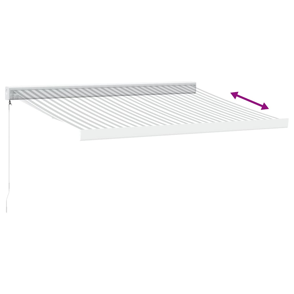 vidaXL Auvent rétractable Anthracite et blanc 3,5x2,5 m Tissu et aluminium